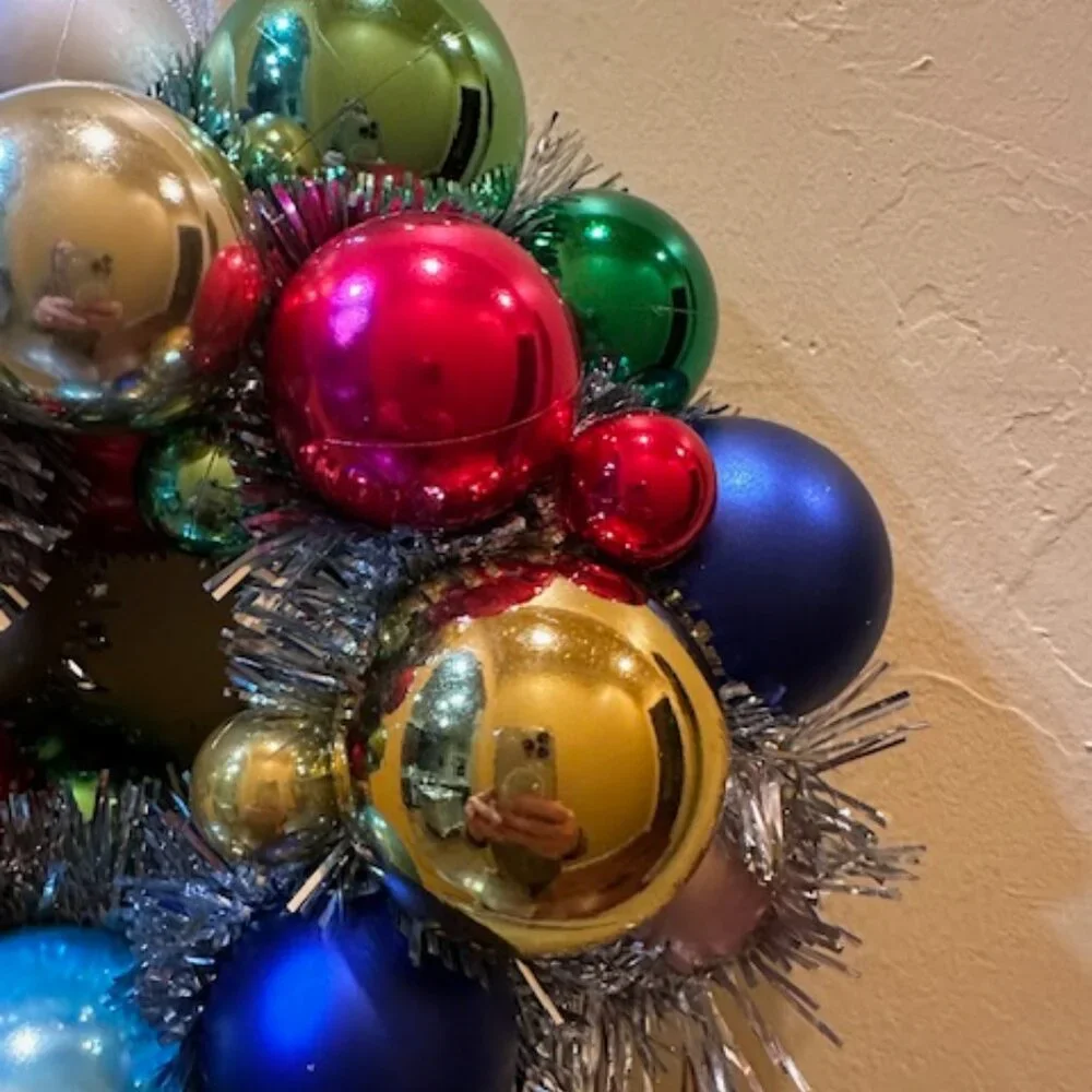 Merry and Bright! Ball Ornament Wreath- 11”- new from Raz Imports